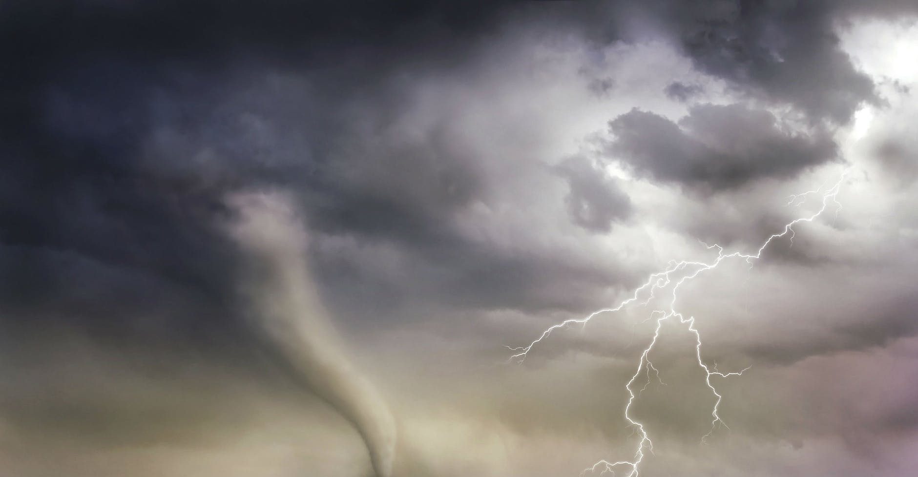 lightning and tornado hitting village